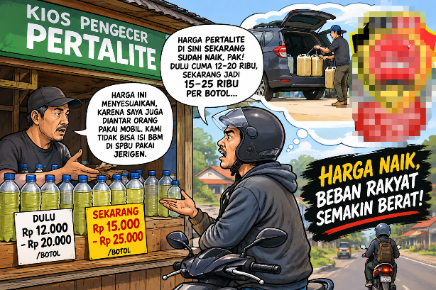 Harga Pertalite di Kios Pengecer Melonjak hingga Rp25 Ribu, Pengendara Mengeluh